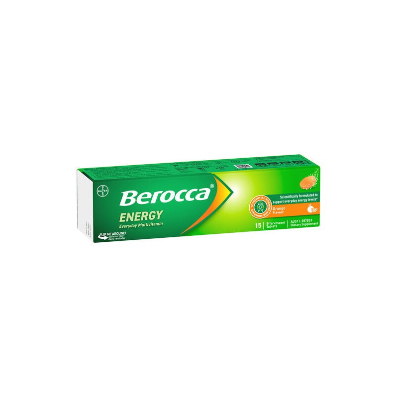 Berocca Energy Orange Effervescent Tablets 15 Pack
