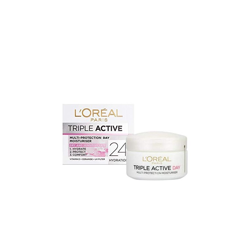 Moisturiser by L'Oreal Paris Triple Active Day for Dry/Sensitive Skin