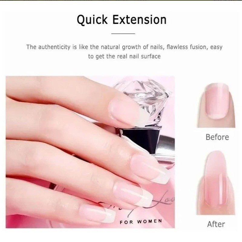 Nail Extension Gel Kit Beautiful Elegant Mild Glitter Decoration Poly