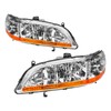 Torchtree Headlight Assembly for 1998-2002 Accord, Amber Reflctor Clear Lens