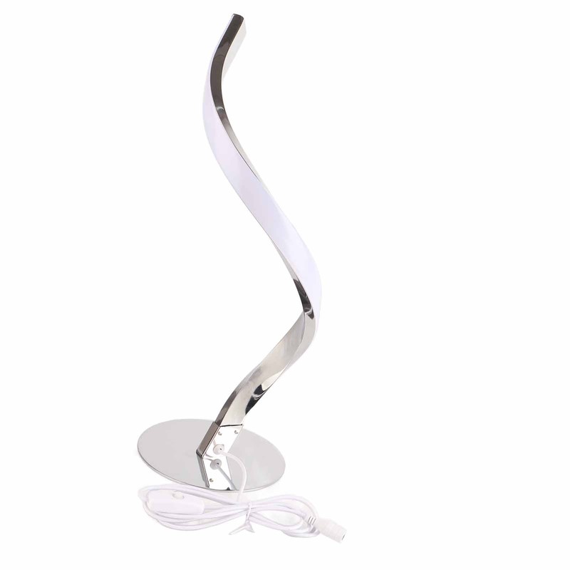 SShaped LED Spiral Table Lamp Reading Light Small Night Light