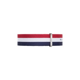 Daniel Wellington Cambridge Silver Men's Multicolour Nylon Buckle Watch Strap with Pin of 20cm 0403DW