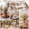 6 Rolls Wired Burlap Ribbon, Natural Jute Mesh Lace Ribbon