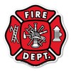 Maltese Cross Fire Department Magnet by Magnet America Is 5.875"