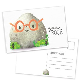 m&h invites You Rock Appreciation Postcards - 50 Pack Thank You Postcards Recognition For Staff, Teachers Students, Employees, Volunteers, Health Care Workers, Customers