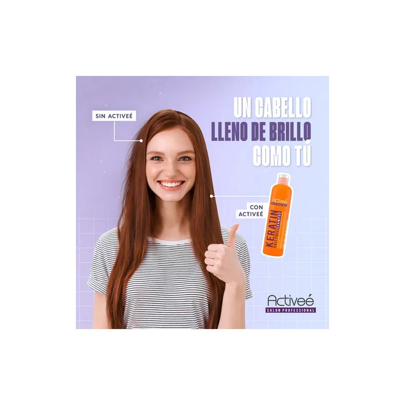 Shampoo Activee Professional Keratin Tecnologia para cuidado Intensivo de Cabello