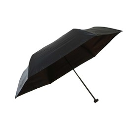 Komiya Shoten Folding Umbrella, For Both Rain and Shine, Men's, Women's, UV Protection, Windproof Rate, Over 99.99%, Solid Color, 21.7 inches (55 cm), Black