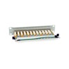 Equip 326523 12-Port Cat.6A Shielded Patch Panel, 10", Light Grey
