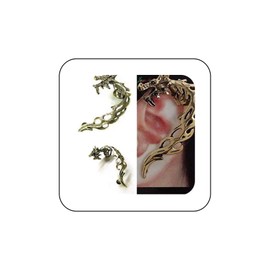 Yheakne Gothic Dragon Ear Cuff Earrings Silver Dragon Cuff Wrap Earrings Ancient Dragon Ear Wrap Earrings Punk Dragon Wrap Around Earrings Jewellery for Women and Girls (Dragon 3)