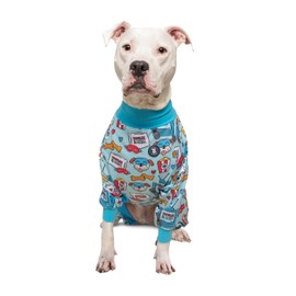 Pittie Clothing Pit Bull Pajamas for Dogs, Full Coverage Onesie for Pitbulls - Medium to XXL Sizes