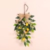 Artificial Lemon Teardrop Wreath Wall Hanging Teardrop Lemon Fruit Wreath