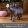 Elements 7.28x3.35x5.51 Inch Resin Silver Winged Pig Tabletop Decor