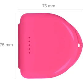 Wellsamed KFO Schienenbox Classic, Pink, zum Aufbewahren von Zahnspangen oder Zahnschienen