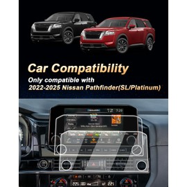 ECOZEN 2025 Nissan Pathfinder Screen Protector - Upgrade For 2022-2025 Pathfinder 9-Inch Navigation Screen - 2 Pcs Nano Film For 2022-2025 Nissan Pathfinder(SL/Platinum) Accessories Anti Fingerprints