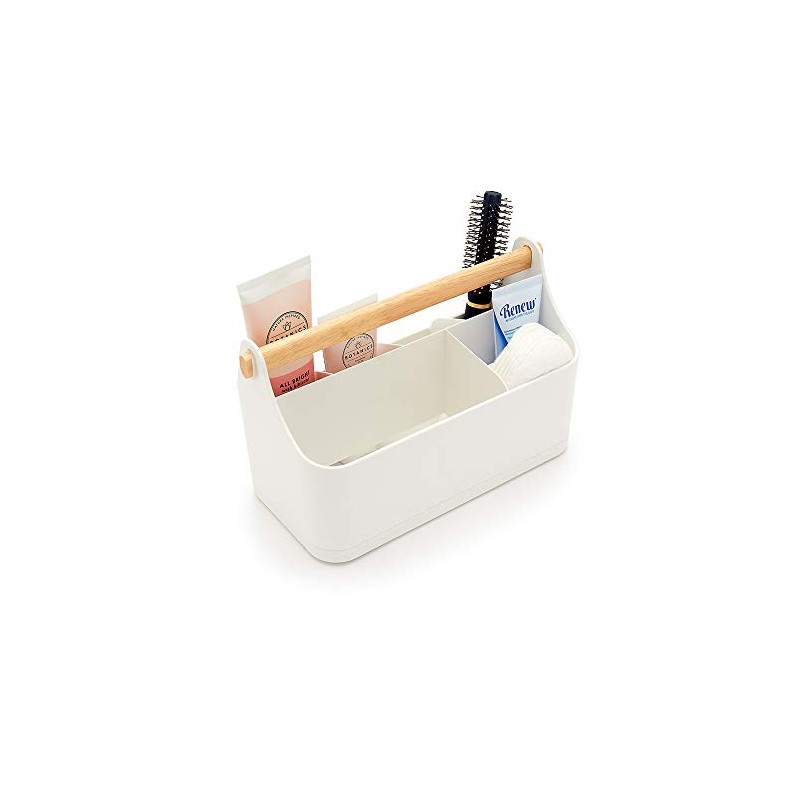 simplywire - Makeup Storage Organiser - Bathroom Caddy - White