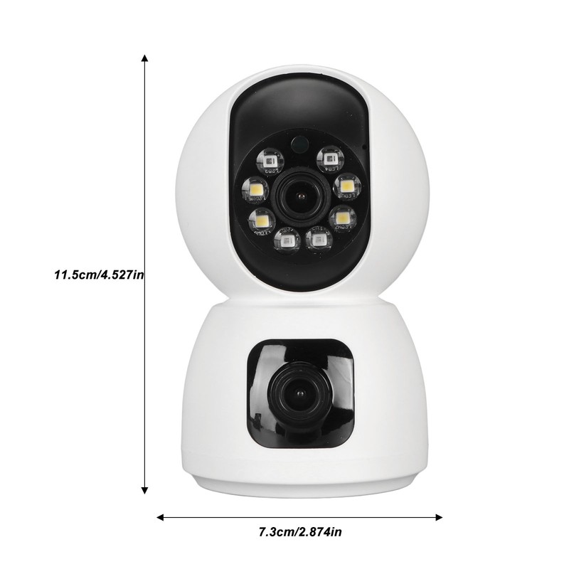 Indoor Camera Dual Lens 2K Full HD Night Vision Two