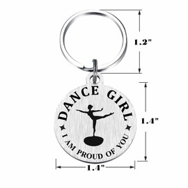 Richesele Dance Keychains for Girls - Dance Recital Gifts for Girls Ballet Dancer - Motivational Keychain Gift for Teen Dancer Daughter Sister Niece