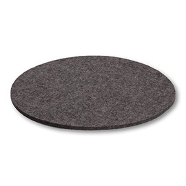 Filzbrand Felt Coaster Round 25 cm Large, 5 mm Thick, Decorative Felt Coasters for Glasses, Vases or Plates, Design Felt Made of 100% Wool, Anthracite - Made in Germany