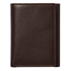 House of Jack Co. Dutton RFID Trifold Wallet for Men with Flip Out ID, Full Grain Cowhide Leather Wallet, Brown