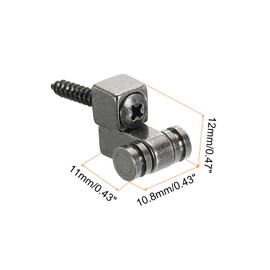 sourcing map Guitar Roller String Tree Retainer String Guides Grey Black for Electric Guitar Bass with Screws 4pcs