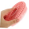 PACKOVE 3Pcs Silicone Body Scrubber Double Sided Exfoliating Bath Brush