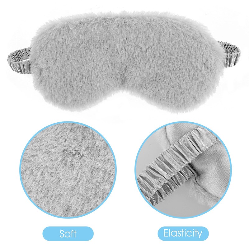 WY LIGHTING LEVEL 2 Pcs Plush Eye Mask Soft Sleeping