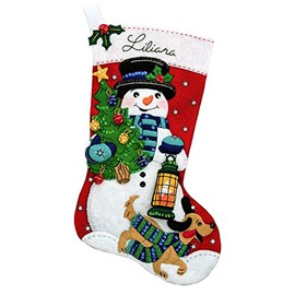 Classic Snowman 18" Felt Christmas Stocking Kit
