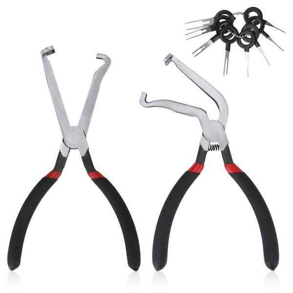 Gosknor 2pcs Electrical Disconnect Pliers for Cars, Curved & Straight