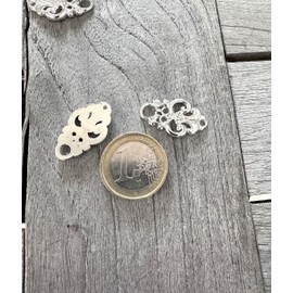 Pack of 10 Shiny Silver Small Bodice Eyelets Dirndl Bodice Coursage Made of Metal 21 mm x 16 mm