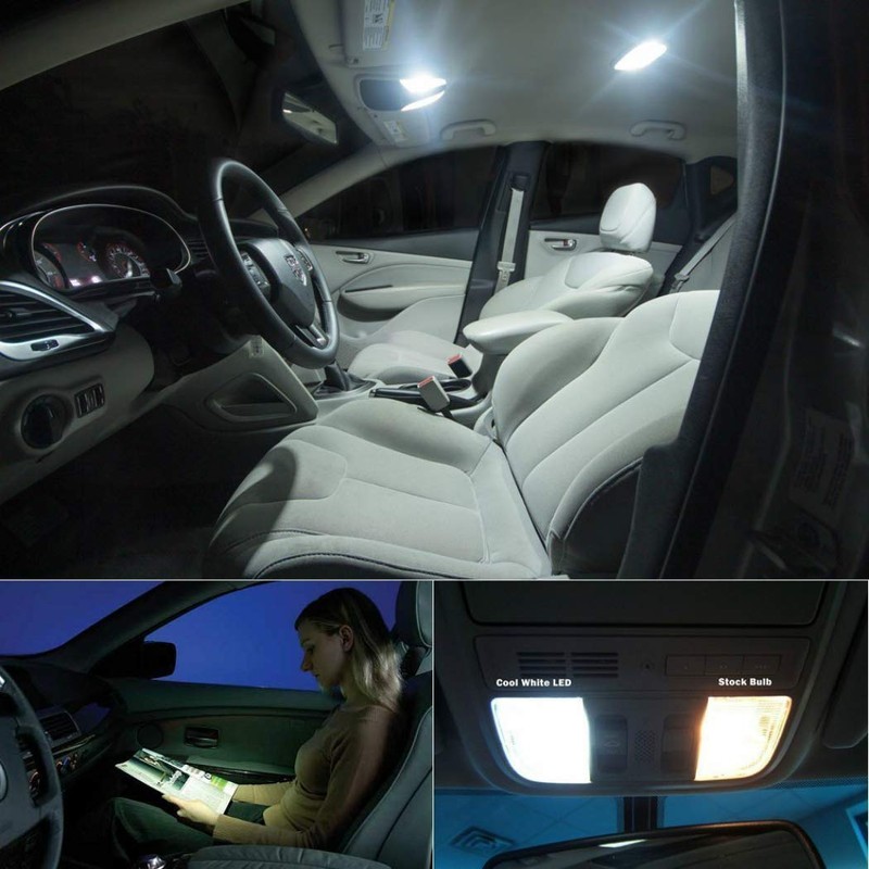 8X-SPEED 8PCS Led Interior Light Bulb 5050 Chip For Toyota