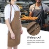 Adjustable Waterproof Apron with Pockets for Restaurant Kitchen Milk Tea