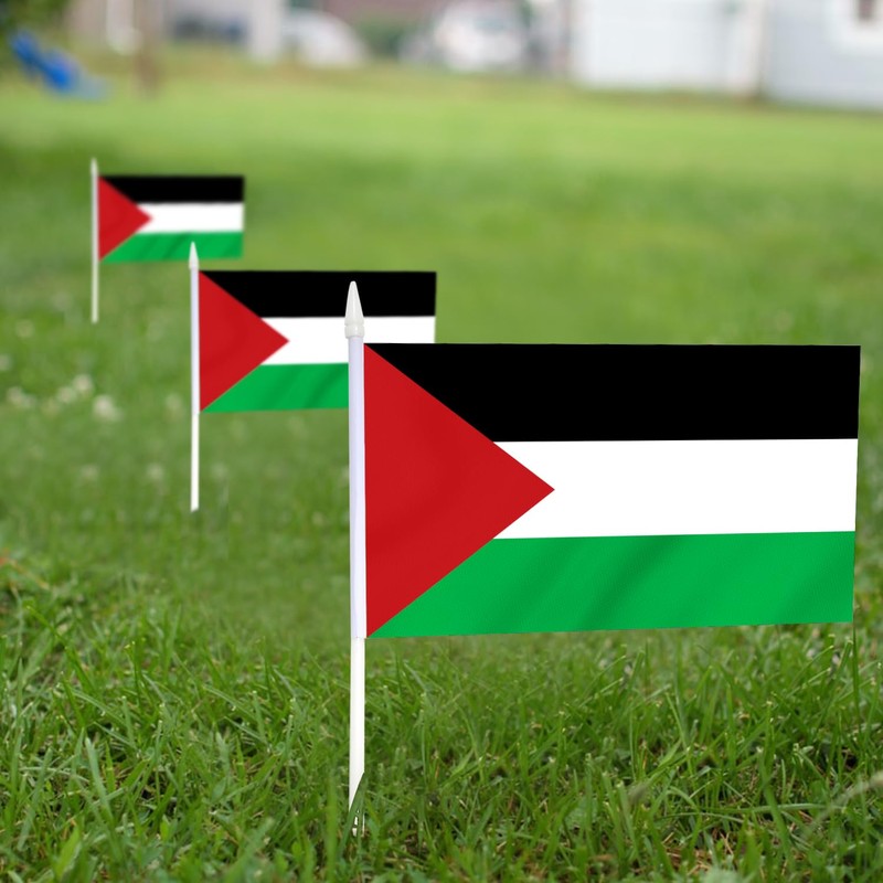 Anley Palestine Mini Flag 12 Pack - Hand Held Small
