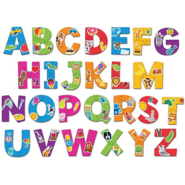 Learning Resources Alphabet Puzzle Cards, Early ABCs, Toddler Puzzle, 26-Self Correcting Puzzles, Alphabet Toys for Toddlers, ABC toys, 52 Pieces, Ages 3+