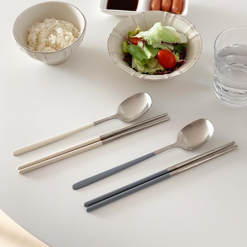 304 Stainless Steel durable Lightweight Korean-style Beautiful Cutlery Spoon and