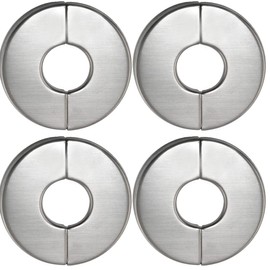 Jinyuanchao Wall Split Flange, Split Escutcheon Cover Plate Stainless Steel Round Escutcheon Plate for 24mm Diameter Pipe 4Pcs (24mm)