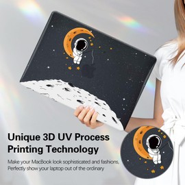 Funut for MacBook Pro 14 inch Case 2025-2021 M4 M3 M2 M1 A3112 A3185 A3401 A2918 A2992 A2779 A2442, Plastic Hard Shell Case +Keyboard Cover for MacBook Pro 14", Astronaut