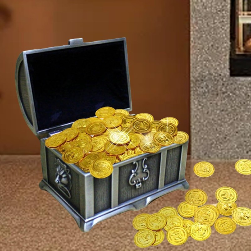 CXNXFD Monete d'oro dei pirati, con tesoro dei pirati, monete