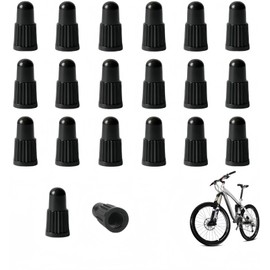 Heyumybit 20 pcs Black Presta Valve Stem Caps,Valve Caps,Presta Dust Caps Wheel,Plastic Bike Tire Caps,Air Dust Covers,French Valves for Bicycle,Road Bike