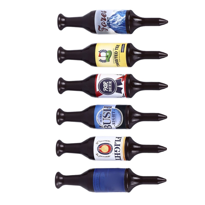 6PCS Mini Beer Bottle Golf Tees Plastic Funny Golfing Tees