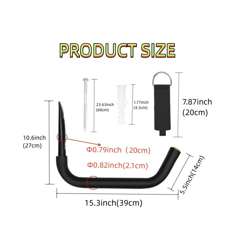 Aweilan Garage Storage Heavy Duty Hooks, 15Inch Jumbo Arm Kayak