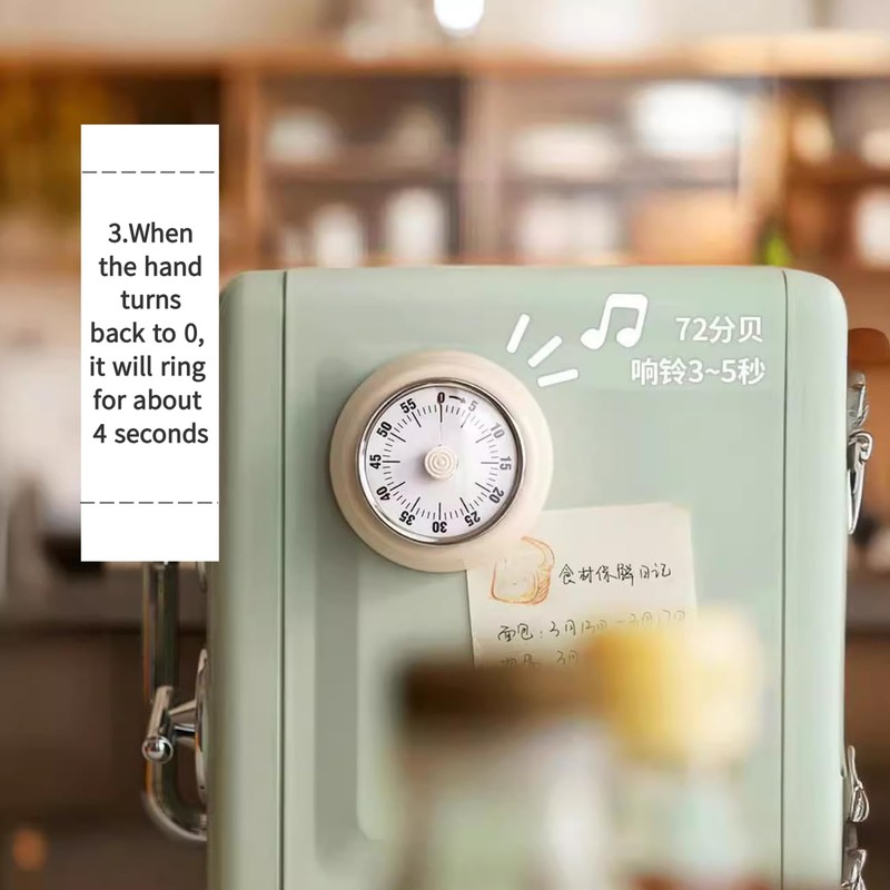Tissting Visual Timer, 60-Minute Countdown Timer, Egg Timer Mechanical with