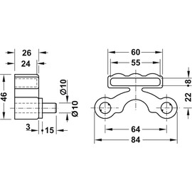 cyclingcolors 1x Bed Slatted Holder Cap Frame 55mm Damper Flexible Plastic Rubber Brown Slat
