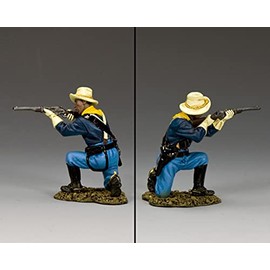 King & Country Toy Soldiers The Real West TRW118X Buffalo Soldier Kneeling Firing Carbine 1:30 Scale Pewter
