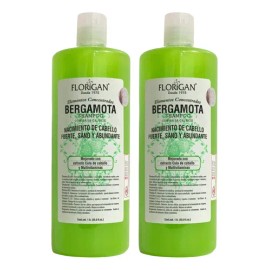 Shampoo Bergamota Florigan 1lt Crecimiento De Cabello Pack2                                                                                           