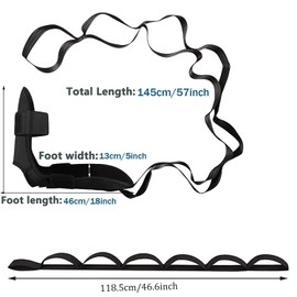 Yoga Strap Leg Stretcher Yoga Belt Flexstrap Stretch Bands for Exercise Flexibility Ankle Ligament Stretching Equipment Hamstring Rope Adjustable Loops for Pilates Dance Fitness Physical Therapy