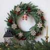 24 Pieces Wooden Christmas Snowflakes Ornaments 3inch Snow Flake Hanging
