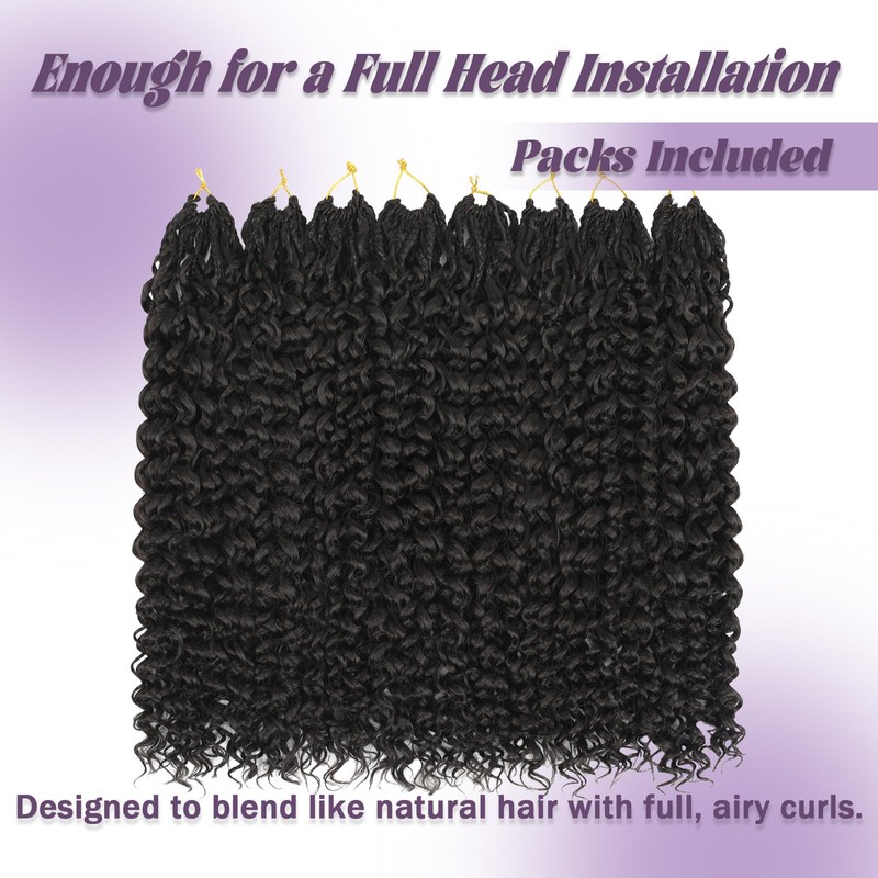 8 Packs Prelooped Boho Gogo Curl Crochet Hair(18 Inch, 4#)