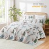 HORIMOTE HOME Botanical Quilt Set King Size 3 Pieces, Green