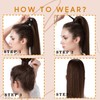 S-noilite Wrap Around Ponytail Hair Extension Human Hair Ponytail 18"