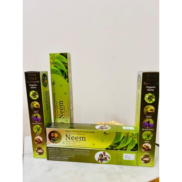 Neem Nature's Blessing Toothpaste Fluoride Free New 5 in 1
